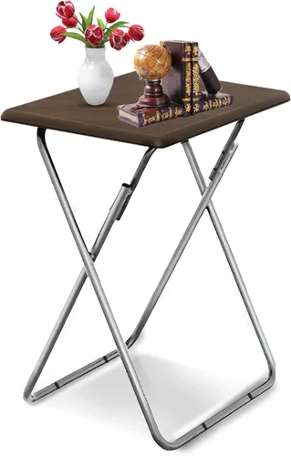 Vista 14 de Garden 4 you Mesa plegable para TV, mesa de comedor para TV con parte superior de MDF resistente, bandejas de comedor para sala de estar sin Negro