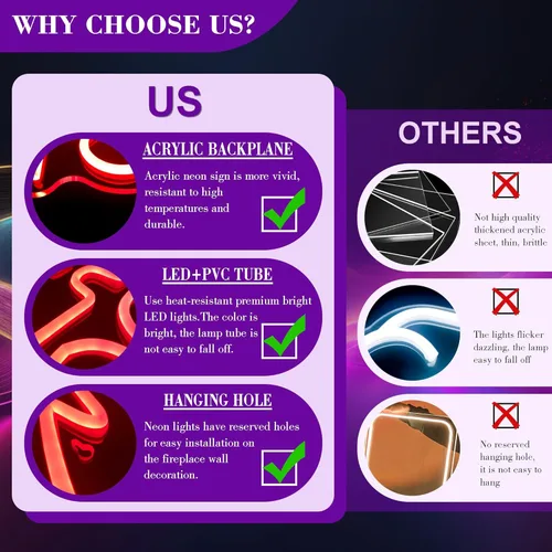 Vista 4 de MAC and Tools - Letrero de neón, luces LED de neón regulables, luz LED alimentada por USB para decoración de garaje, arte de pared de taller