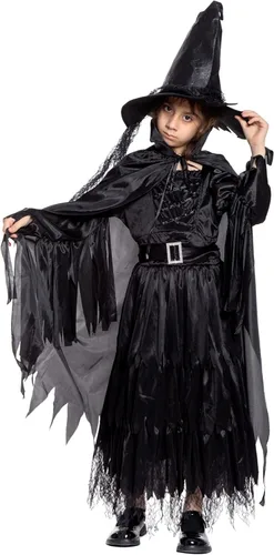 Fairytale Witch Costume for Girls Halloween Costumes Kids Toddler Role Play Dress Up