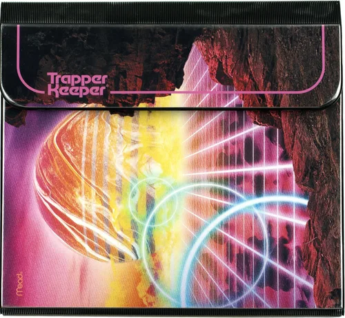 Vista 10 de Anotador Trapper Keeper de Mead, diseño retro, archivo de 1 pulgada con carpetas y bolsillos, para hojas de 21,6 cm x 27,9 cm, salpicaduras