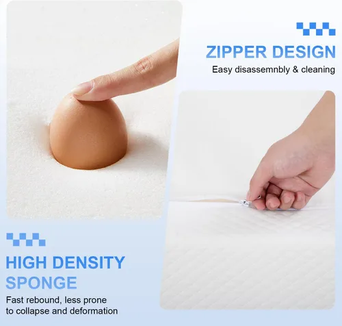 Vista 26 de PayLessHere Colchón matrimonial de espuma viscoelástica de gel de 12 pulgadas con tela suave transpirable y lavable, funda con cremallera, colchón