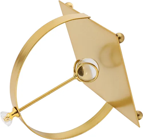 Arc-shaped Metal Napkin Holder with Weighted Arm, Kitchen Paper Towel Dispenser for Dining Table, Gold Iron Napkin Stand for Home and Restaurant Use