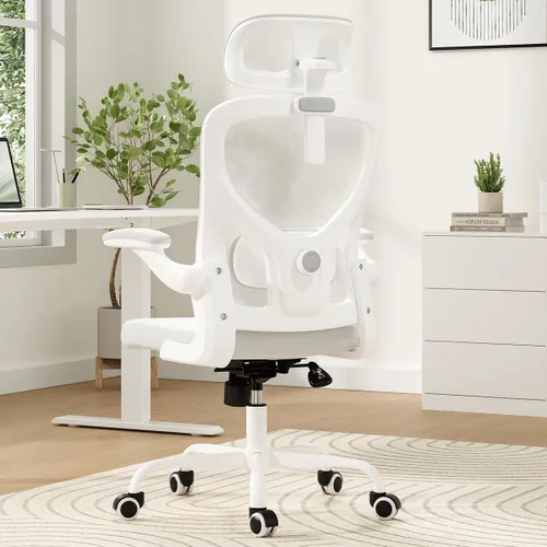 Vista 11 de Soohow Silla de oficina ergonómica, silla de escritorio de malla con soporte lumbar ajustable y reposacabezas, cómoda silla de computadora