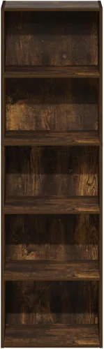 Vista 212 de Furinno - Estantería de cubos de 5 niveles serie Luder para libros y almacenamiento, color roble francés
