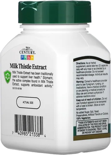 Vista 3 de 21st Century Extracto de cardo mariano 60 unidades (paquete de 2)