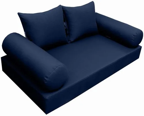 Vista 2 de Style4 AD101 tamaño completo 5 piezas borde de cuchillo al aire libre sofá colchón almohada almohada bajera solo cubierta