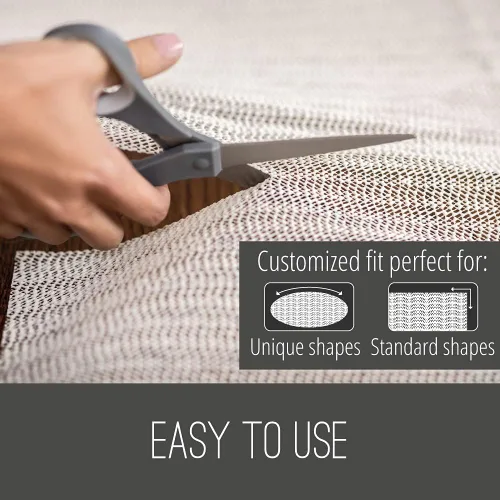 Vista 5 de NINJA Alfombra antideslizante para suelos duros, #1 grip, máxima protección, Blanco