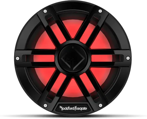 Rockford Fosgate M1D2-10B Color Optix 10" DVC 2-Ohm Multicolor LED iluminado subwoofer marino - Negro