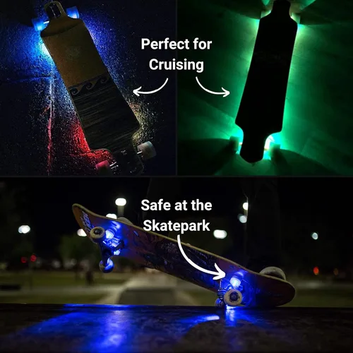 Vista 4 de Board Blazers Luces LED para Skateboard con Efecto Underglow - Regalo Ideal para Skateboard - Luz LED Perfecta para Longboard o Luz para Scooter