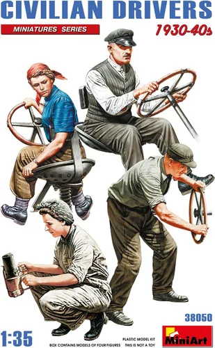 MiniArt Sprue Brothers 1:35 Civilian Drivers 1930-40s Set de figuras MIA38050