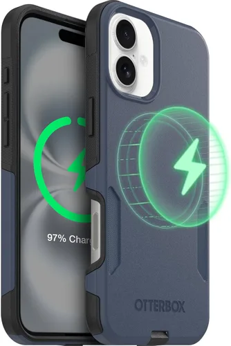 Vista 44 de OtterBox Funda para iPhone 16 Commuter Series - Baby Blue Jeans