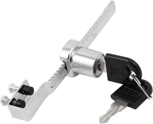 Vista 2 de uxcell Cajón vitrina vitrina ventana corredera cerradura de puerta de cristal w llaves 5pcs