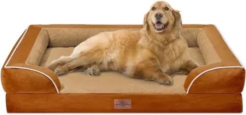 Vista 18 de Comfort Expression - Cama ortopédica para perros pequeños, 20 x 14 pulgadas, cama impermeable y de apoyo de espuma con cojines removibles, sofá