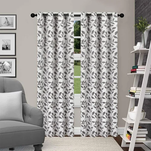 Vista 193 de Superior Cortinas opacas, oscurecimiento de la habitación para dormitorio, bloqueo solar, térmicas, cortinas bohemias modernas, colección de hojas