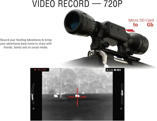 Vista 3 de Mira térmica ultraligera ATN Thor LTV. Los Thor LTV son miras térmicas premium para caza que utilizan visión térmica avanzada. Miras térmicas