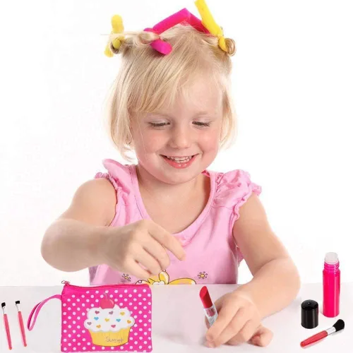 Vista 5 de Beverly Hills Set de juguete de maquillaje para pretender, mi primer set de cosméticos de belleza de princesa para niñas pequeñas, juego