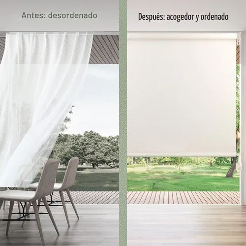 Vista 8 de Soporte de anillo de metal para piezas de sombra enrollable Beige