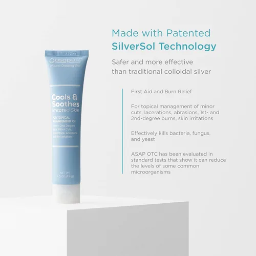 Vista 3 de ASAP - Gel curativo y calmante para heridas OTC SilverSol Ag4O4 24 ppm, 1.5 onzas