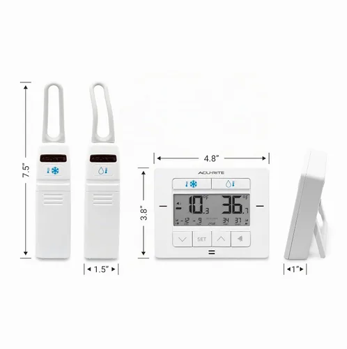 Vista 7 de AcuRite Termómetro digital inalámbrico para nevera y congelador con alarma, temperatura máxima/mínima para el hogar y restaurantes (00515M) 4.25" x