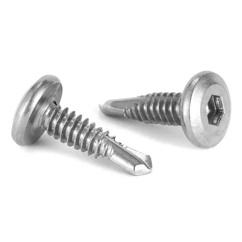 Vista 8 de 12 tornillos de cabeza plana de acero inoxidable de 1 pulgada, 100 unidades, unidad de enchufe Allen, autorroscante