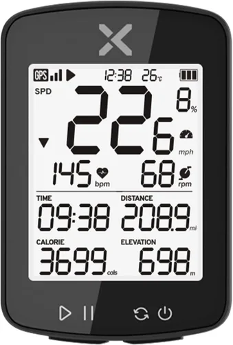 Vista 2 de XOSS G+ Gen2 GPS Bike Computer con Vortex 2 unids ANT+/ Bluetooth IPX7 impermeable Ciclismo Ordenador recargable Bicicletas Velocímetro Odómetro