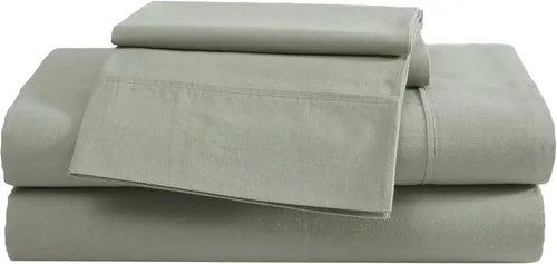 Vista 14 de Eddie Bauer - Juego de sábanas individuales, juego de ropa de cama de percal lavado con bolsillos profundos, súper suave, 100% algodón de lujo