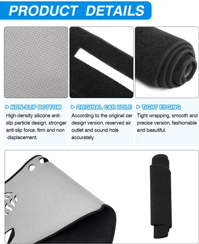 Vista 6 de Cartist Ajuste personalizado para C11 2007 2008 2009 2010 2011 Funda para salpicadero de Nissan Versa Tiida, alfombrilla antideslizante, protector