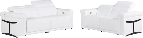 Vista 69 de Blackjack Furniture Mario - Silla eléctrica de cuero de grano superior con reposacabezas ajustables, cargadores USB para dispositivos, sofá