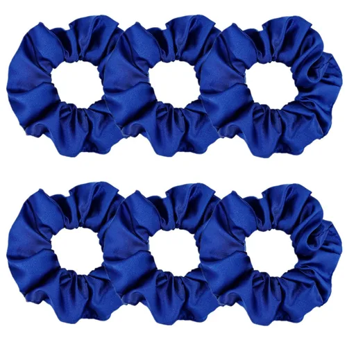 Vista 7 de Coleteros y ligas para el cabello de seda satinada, 6 piezas de accesorios para el cabello con soportes suaves para cola de caballo, bandas