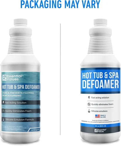 Vista 9 de Essential Values Eliminador de espuma para bañera de hidromasaje, paquete de 2 antiespumantes para piscina y spa (botellas de 32 onzas), elimina
