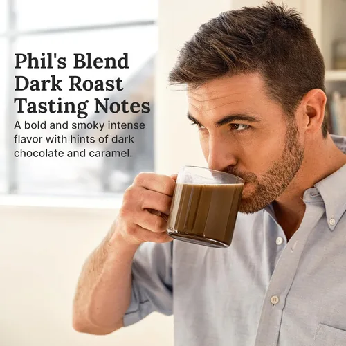 Vista 3 de For Wellness Café de grano entero Arábica (12 onzas, tostado oscuro) – Combínalo con las cosas buenas para sobrecargar tu café