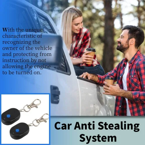 Vista 2 de Yosoo Sistema antirrobo universal de 12 V con alarma de coche + 2 controles remotos