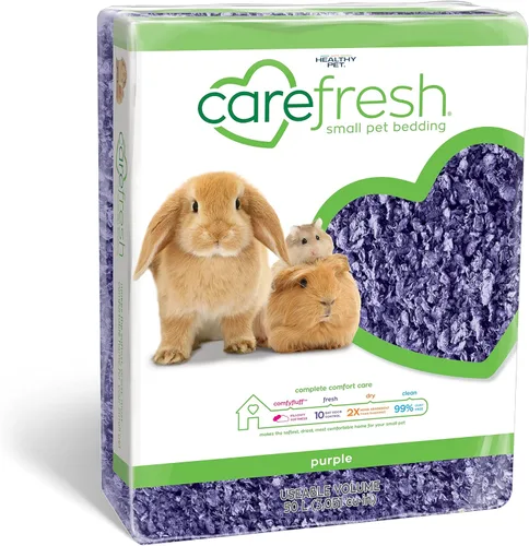 Vista 15 de Carefresh - Ropa de cama para mascotas de papel natural azul 99% libre de polvo para mascotas pequeñas con control de olores, 10 L