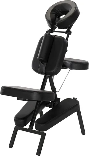 Vista 6 de Master Massage Apollo - Silla de masaje portátil de tamaño extragrande, ligera, de aluminio, plegable, postura sentada, silla de masaje plegable