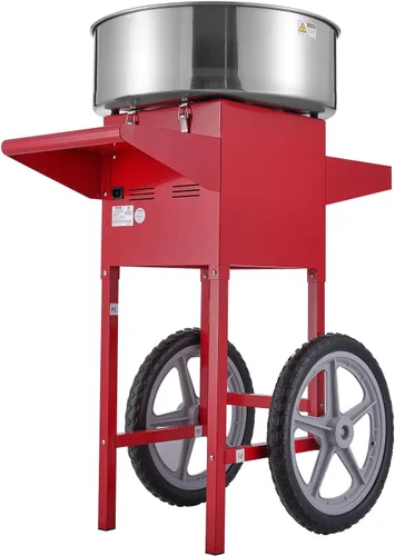 Vista 42 de VEVOR - Máquina eléctrica para hacer algodón de azúcar con carro, máquina comercial para hacer caramelo de 1000W con tazón de acero inoxidable