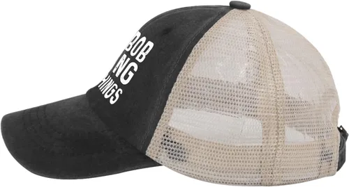 Vista 4 de Im Bob Doing Bob Things - Sombrero de camionero para hombre, sombrero de malla vintage para verano Azul marino-11