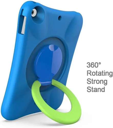 Vista 3 de NLR FUN Pepkoo Funda para niños para iPad, cubierta a prueba de golpes para iPad de 9.7” de 6ª/5ª generación (2018/2017) / iPad Air 2 / iPad Air