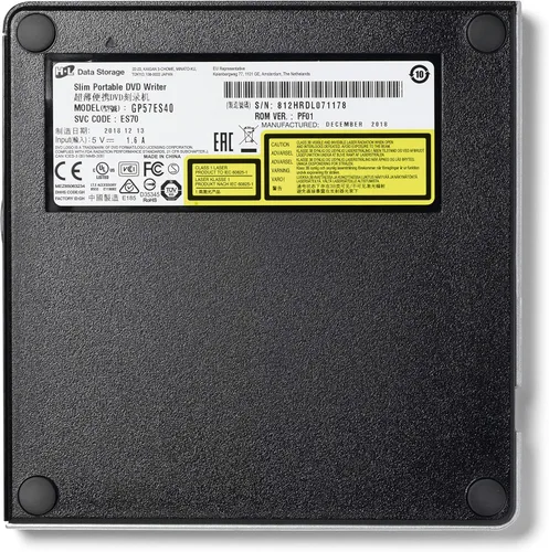Vista 4 de LG GP57ES40 External Ultra Portable Slim DVD-RW Negro, Plata Portátil