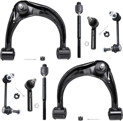 Vista 190 de Detroit Axle - Kit de 8 piezas para Chevy GMC Silverado Sierra Suburban 1500 Yukon Cadillac Escalade 2 brazos de control superior, 2 barras