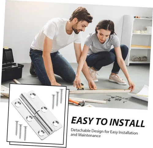 Vista 5 de Bisagras de acero inoxidable resistentes de 4 piezas para puertas y ventanas para uso interior y exterior