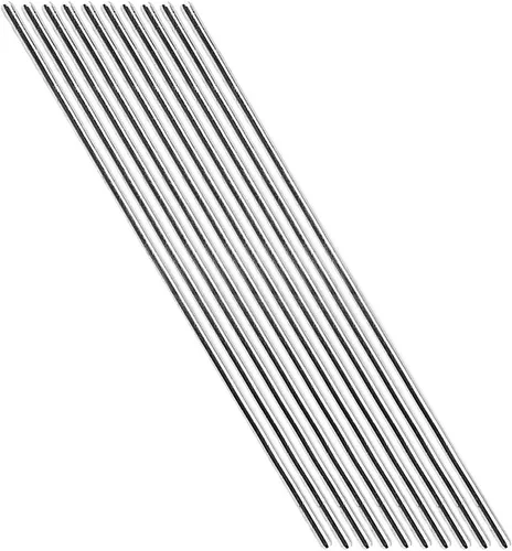 Vista 3 de Varillas de eje redondo de metal recto modelo de 0.079 in x 3.937 in, 10 piezas