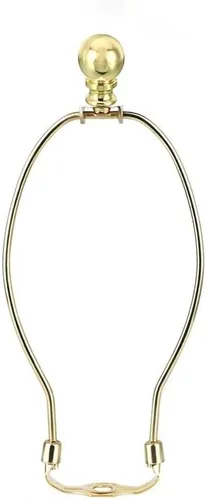 Vista 7 de Soporte de arpa de lámpara negro de 8 pulgadas con remates de lámpara y base de sillín estándar, 1 juego de soporte desmontable para pantalla