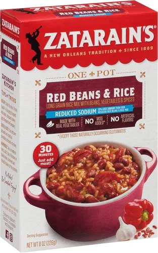 Vista 2 de Zatarain's Mezcla de frijoles rojos y arroz reducidos en sodio, 8 onzas