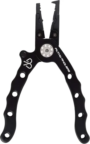 Vista 2 de Filthy Anglers Alicates de pesca de aluminio multifuncional anillo dividido gancho removedor trenza cortador w/L..