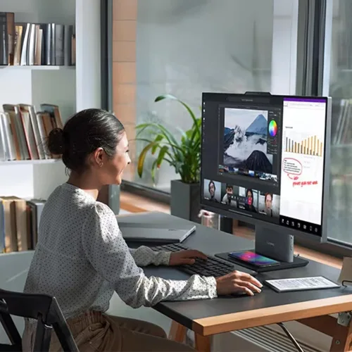 Vista 8 de Lenovo IdeaCentre - Computadora de sobremesa todo en uno con pantalla táctil de 27 pulgadas • Intel Core i5-13420H (Beats i7-1355U) • 32GB DDR5 •