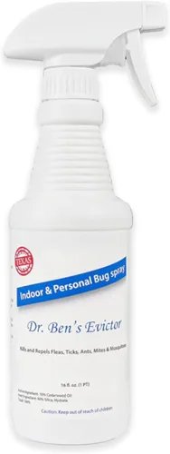 Dr. Ben's Evictor - Spray antiinsectos para interiores y personales, solución de acción rápida, ecológica y natural para defensa contra plagas para