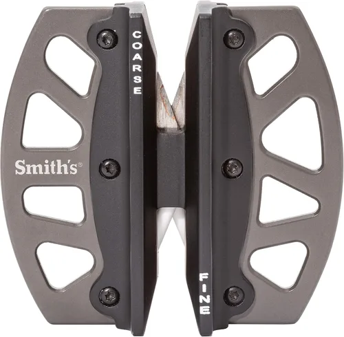 Vista 7 de Smith's 50917 Afilador de cuchillos ajustable de 2 pasos, amarillo, ranuras gruesas y finas preestablecidas, afilador de cuchillos de mano
