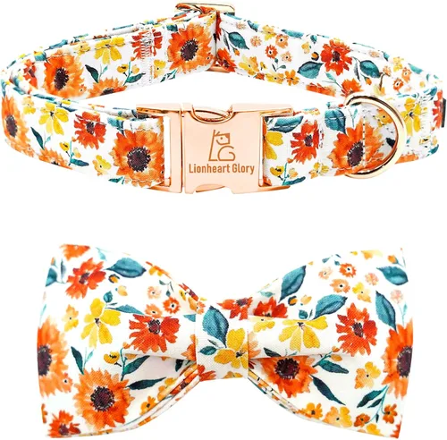 Vista 15 de Lionheart glory - Collar de perro de San Valentín, collares para perros con lazo, collares para mascotas ajustables con lazo para perros pequeños