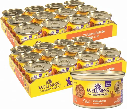 Vista 15 de Wellness Complete Health - Alimento húmedo en paté para gatos adultos, natural, rico en proteínas, sin granos, 3 onzas, paquete de 24