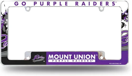 Vista 41 de Rico Industries NCAA Marco de matrícula automotriz estándar cromado de 12" x 6" para automóvil/camión/SUV (escuelas L-M)